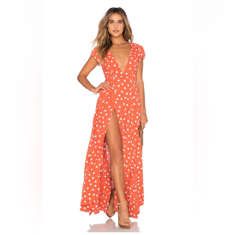 Revolve Tularose Sid Wrap Dress in Roselle size XS